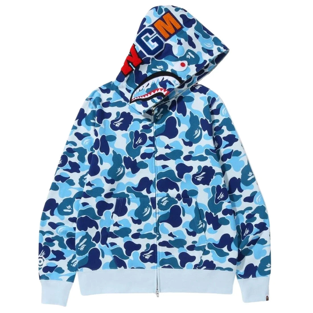 BAPE ABC Shark Full Zip Hoodie Blue 1D20 115 013 BLUE
