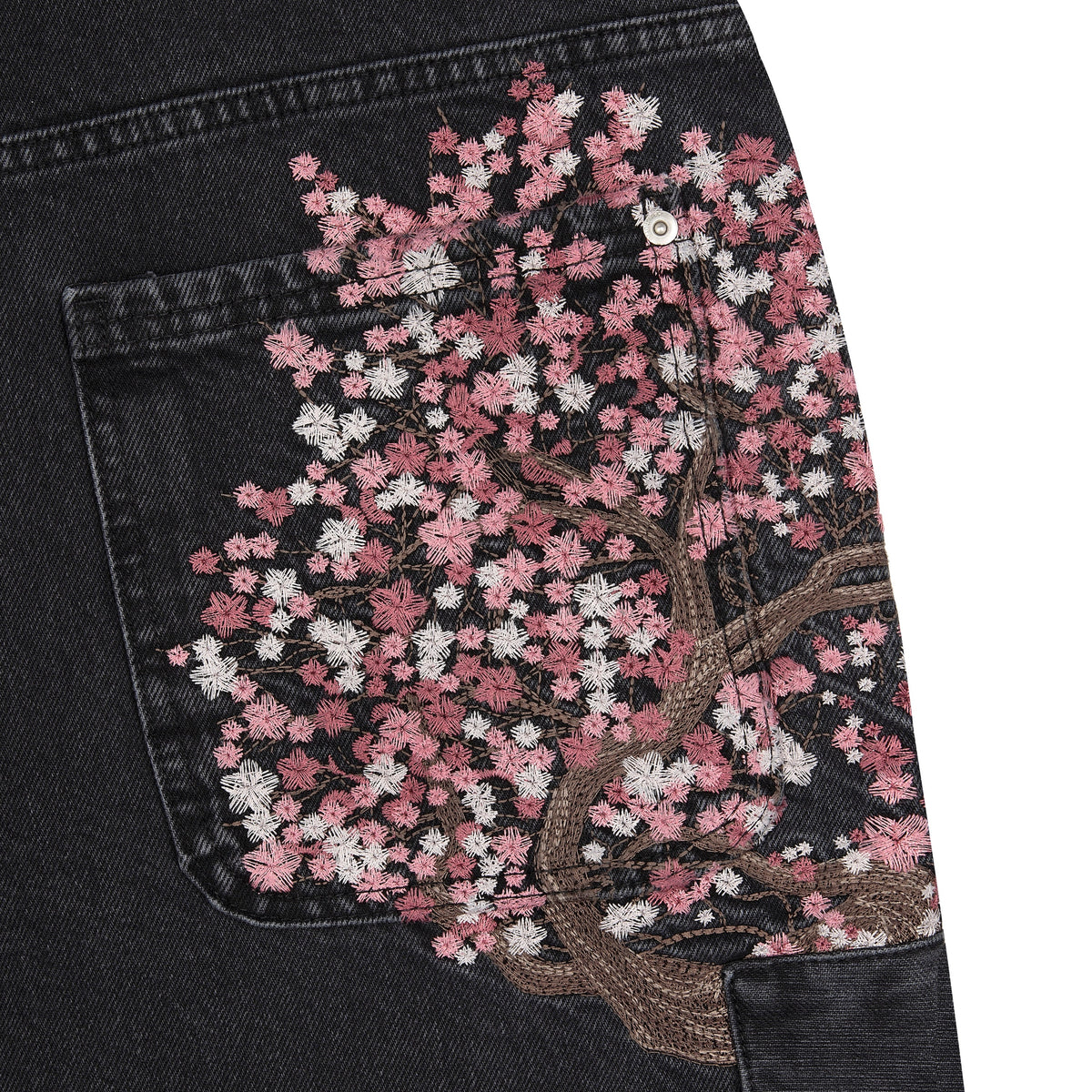 "blossom v2" patchwork Denim black