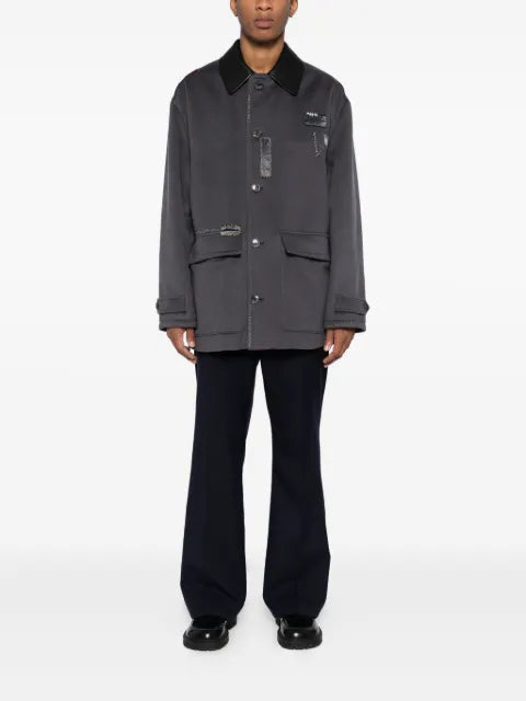 Marni leather collar jacket