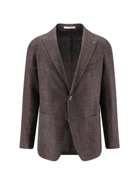 Tagliatore single-breasted textured-finish blazer