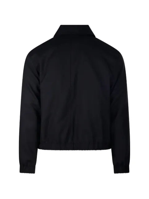 AMI Paris black wool padded jacket with Ami de Coeur