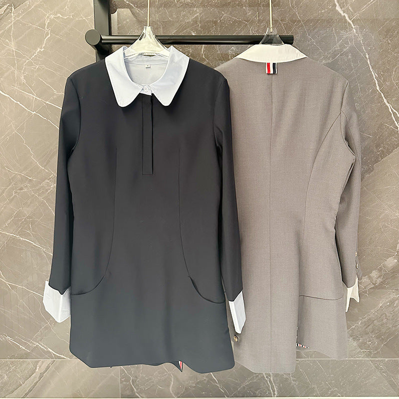 Thom Browne Women's Hooded Contrast Cardigan and Skirt Set