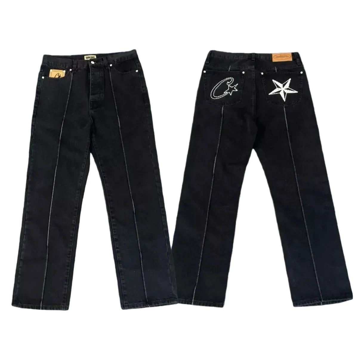 Corteiz Heavyweight Denim Pants Black