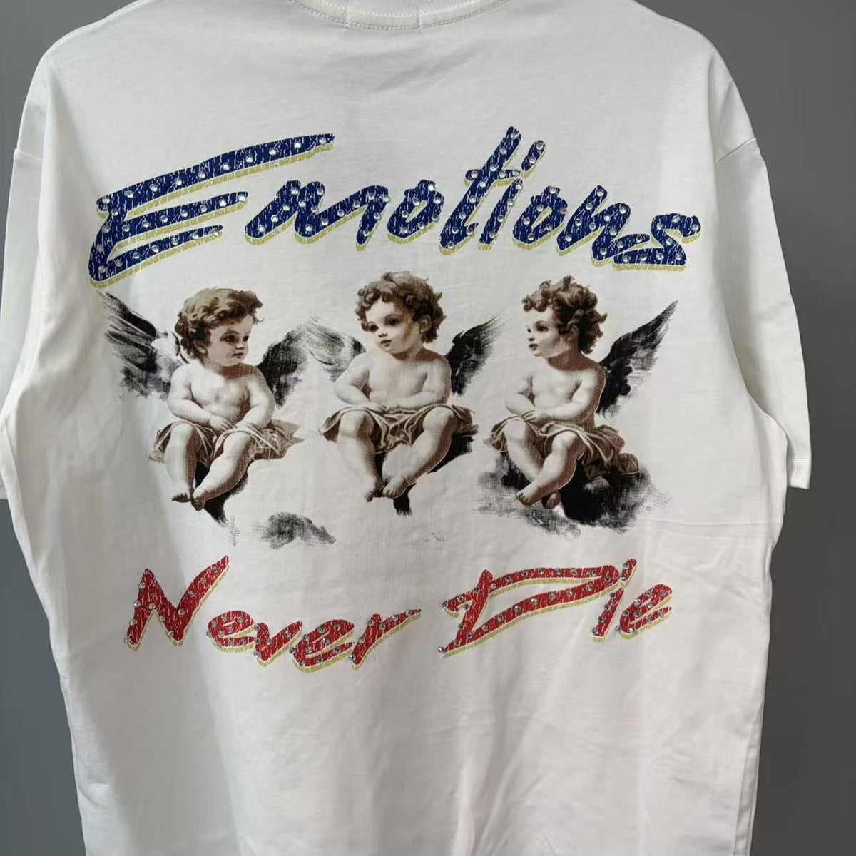 MIXED EMOTION Emotions Never Die Cherub Graphic T-Shirt