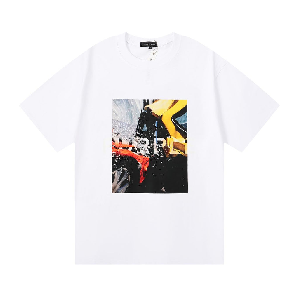 Purple Brand Front Graphic Short-Sleeve T-Shirt