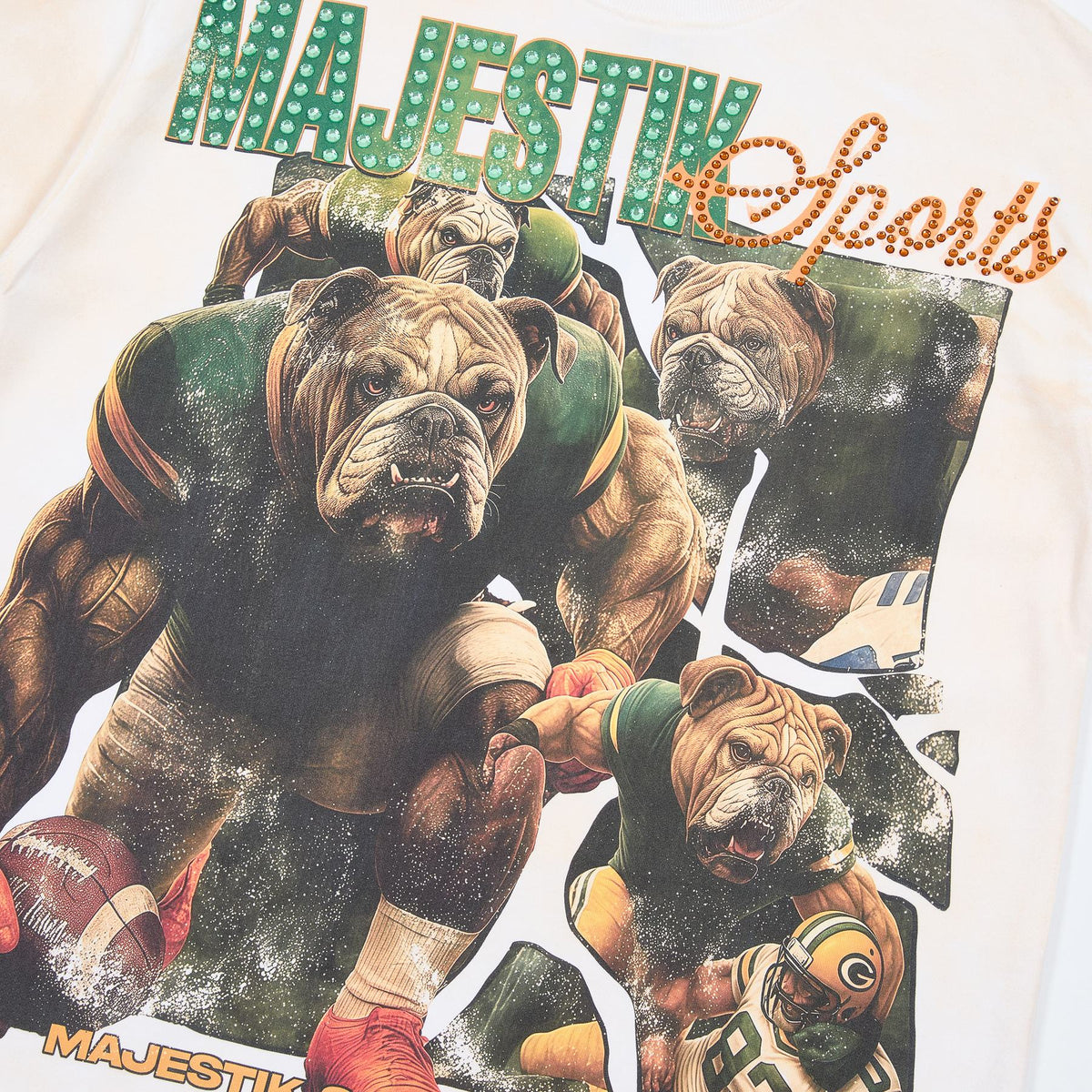 MAJESTIK Bulldog Graphic Short-Sleeve T-Shirt