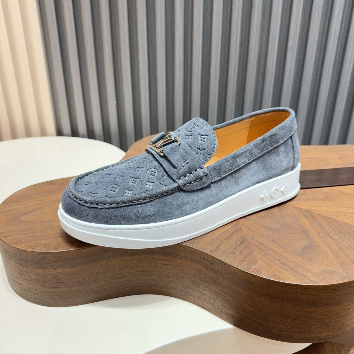 Louis Vuitton Men's Monogram Slip-On Sneakers - Moc-Toe Stitching