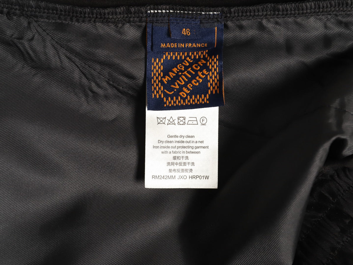 Louis Vuitton Tonal Monogram-Style Drawstring Shorts - Black